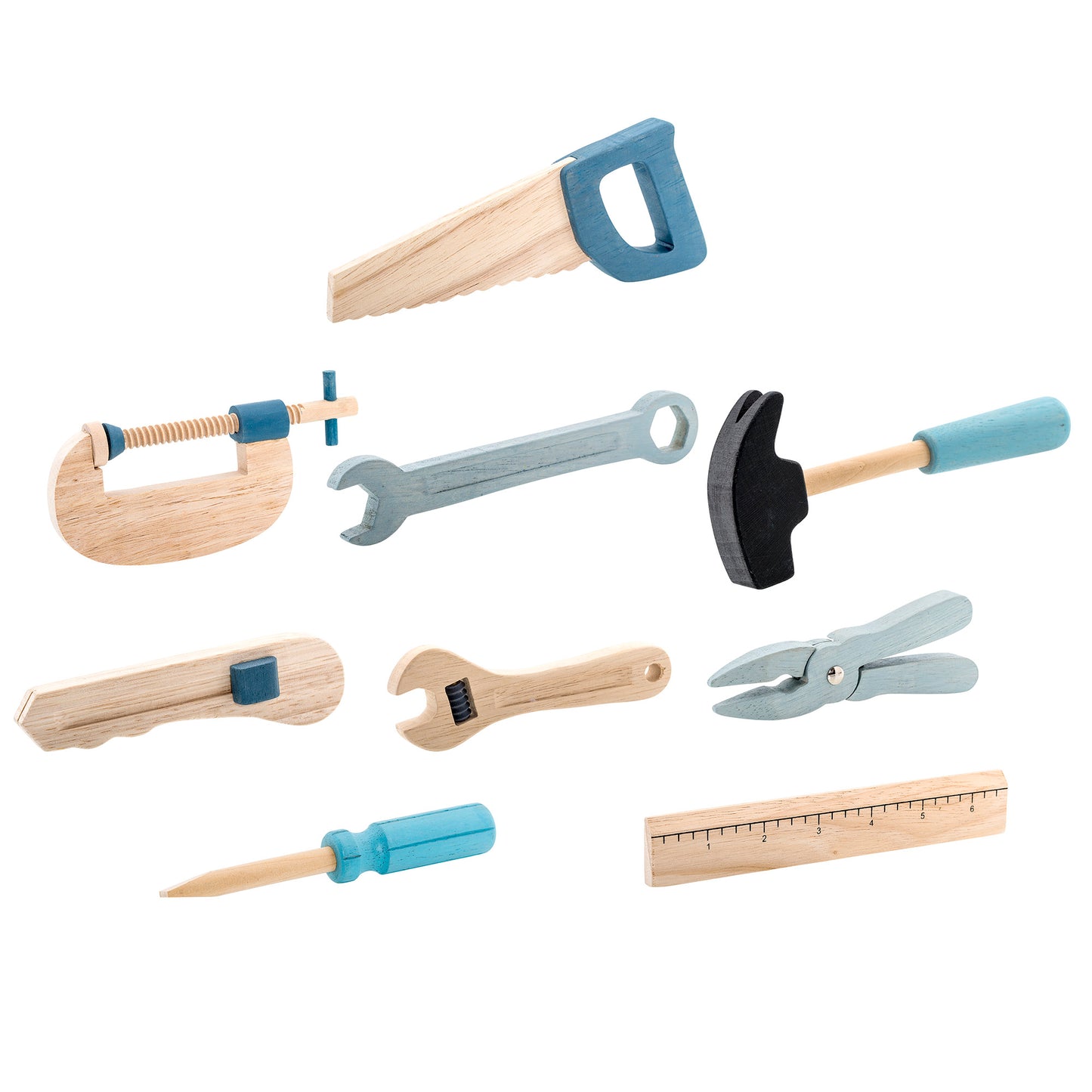 Robin Toy Tool Set, Blue, Beech