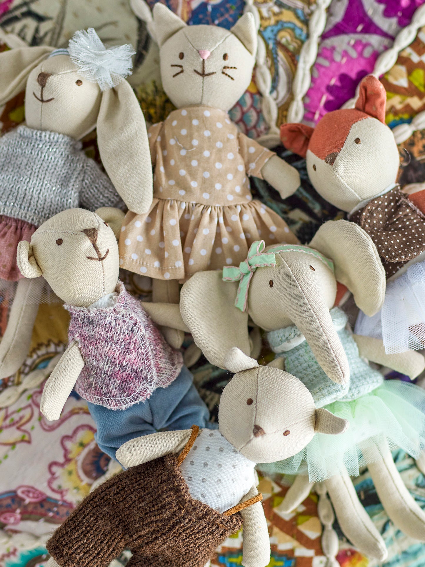 Animal friends Doll, Rose, Cotton