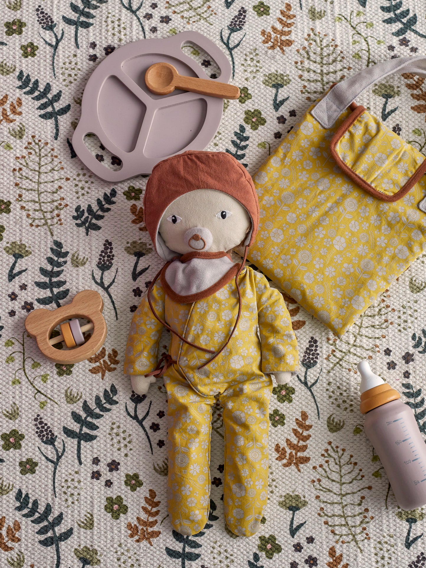 Nalle Doll, Brown, Cotton