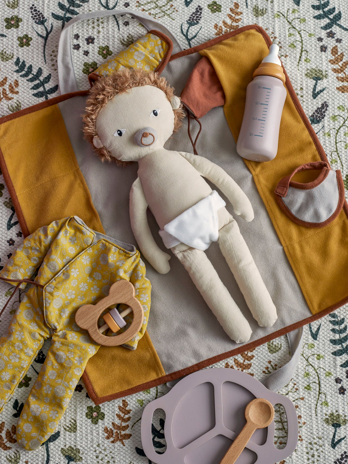 Nalle Doll, Brown, Cotton