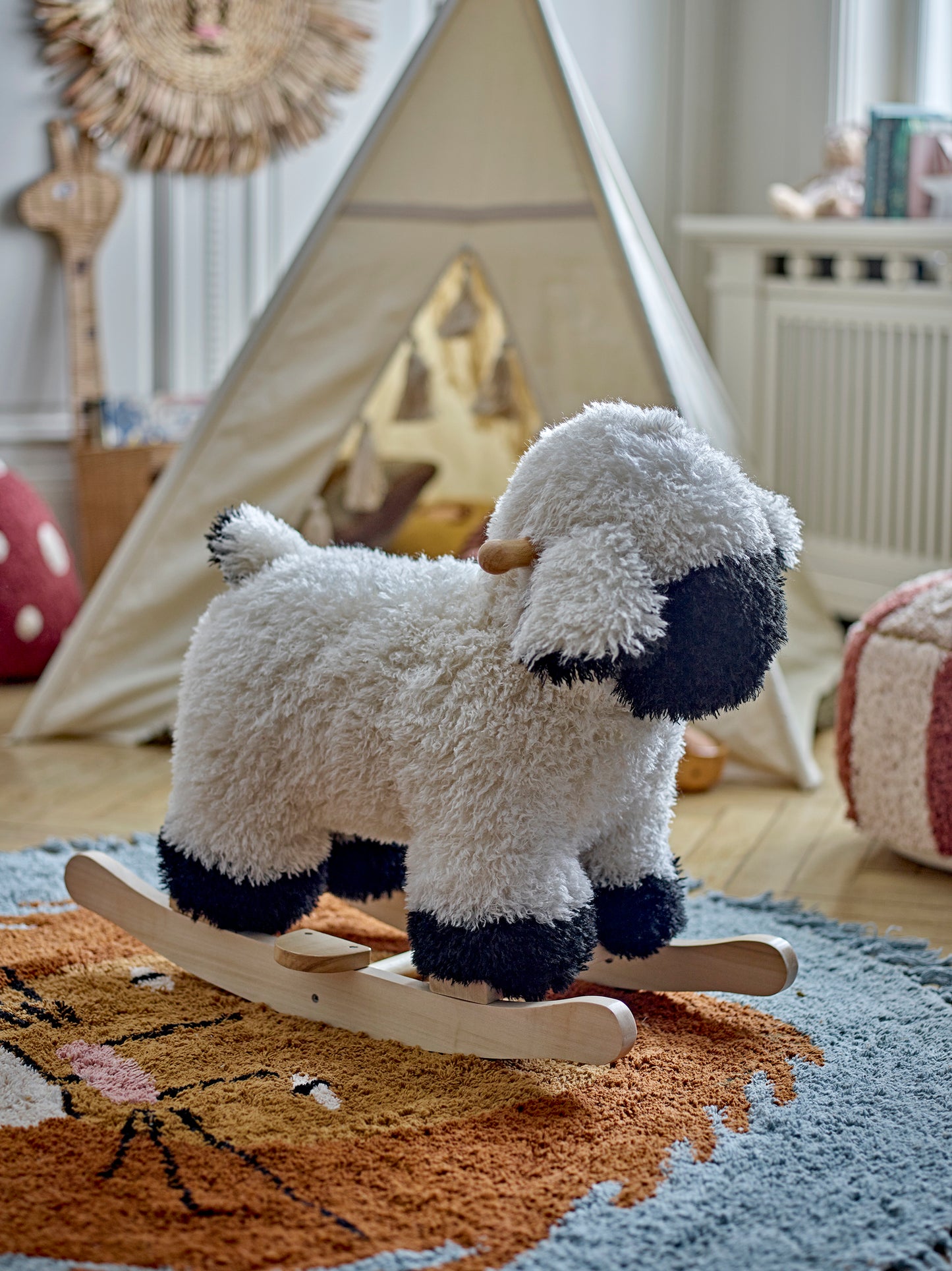 Dolly Rocking Toy, Sheep, White, Polyester