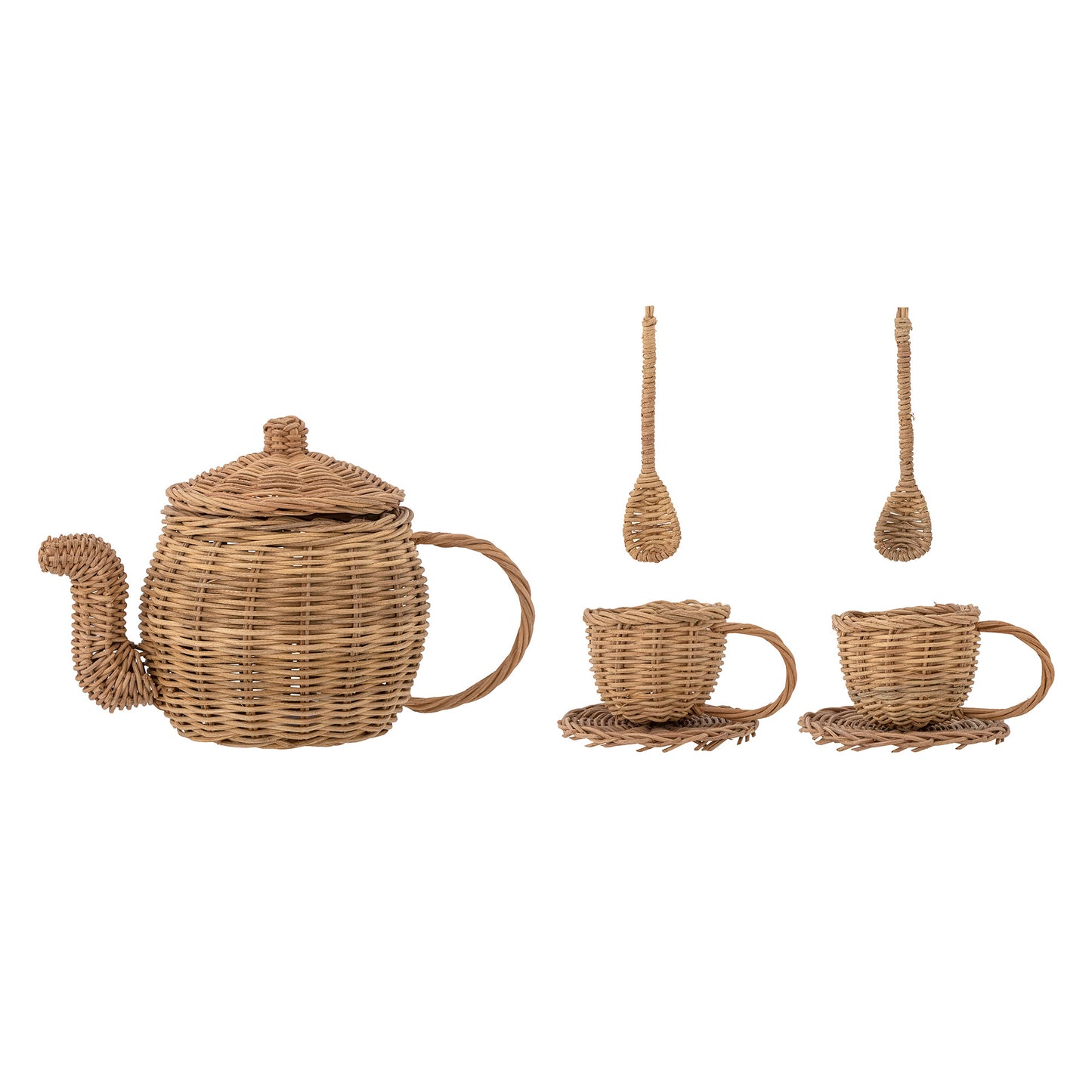 Mikkeline Spielset, Küche, Braun, Rattan